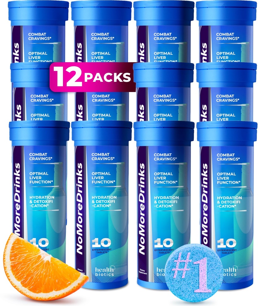 NoMoreBrinks Anti Alcool Craving Supplement de foie Detox & Combat Cravings Exclusivité Énergie Soutien Alcool Replacement Drink Exclusivité Lait Biologique et Dandelion Racine & 5HTP Exclusivité énergétique (120)