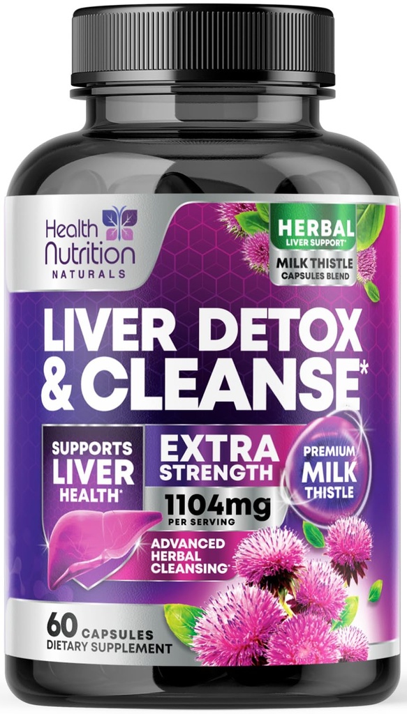 Voorzichtige Lever Reiniging Detox & Reparatie Formule - Geavanceerde Lever Ondersteuning Supplement met Silymarin melk distel, Dandelion Root, Artichoke Extract, Kurkuma, Choline, & Beetwortel - 60 Veggie Capsules
