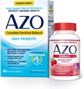 AZO Probiotiques quotidiens complets d'équilibre féminin pour les femmes (60 comtes) + softgels de canneberge pour la santé urinaire (100 comtes)