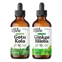 Wild & Organic Gotu Kola Tinctuur 4 fl oz & Ginkgo Biloba Tinctuur 4 fl oz