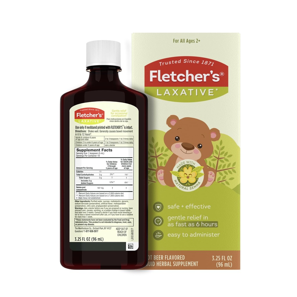Fletcher's Laxative, Root Beer, 3,25 Ounce
