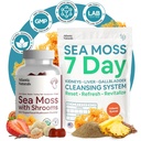 Atlantic Naturals Sea Moss Superfood Bundle - Sea Moss with Shrooms Gummies & 7-Day Nier, Lever & Gallblad Cleanse - Defense, Focus & Detox Support - Lion's Mane, Reishi, Dandelion Root & More