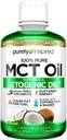 MCT olie puur geïnspireerde pure MCT olie Keto gewonnen uit Kokosolie, niet-GMO, Ondersteunt Keto & Paleo Dieten Blends met koffie, thee en shakes MCT olie voor duurzame energie