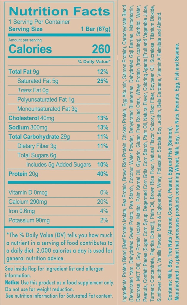 REDCON1 MRE Bar, Sprinkled Donut, 20g Whole Food Proteine Bar met MCT olie - Eenvoudig te graven, Delicious Meal vervanging Bar - Anytime Protein Snack, Post of Pre Workout Bars (4 Bars)