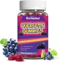 Quercetine Gummies 1200MG, Quercetine Gummies with Bromelain, Zink Vitamine C, Quercetine Supplement Gummies for Adult & Kid, 60 Vegan Gummies