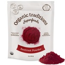 Organic Traditions Beetroot Powder, Organic Beet Root Powder, Vegan, Plant Based Superfood, Ideal for Smoothies Juices Baking and Cooking, Colorful Ingredients for Everyday Nutrition, 454g /16oz