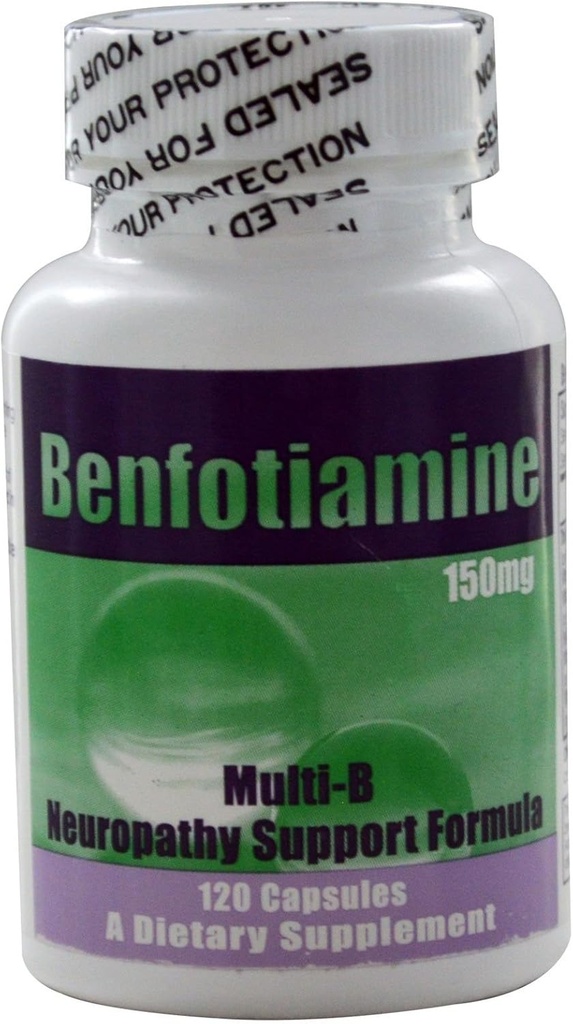 Vers van fabrikant! Benfotiamine Multi-B Neuropathie Ondersteuning Formule 150 mg, 120 caps - 3 Pack