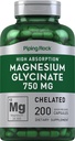 Piping Rock Magnesium Glycinate Capsules 750mg 