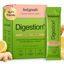 Feel Goods Gut Guardian, Organic Fiber, Probiotic & Prebiotic Powder, Sugar Free, Herbs for Bloat, Gut Health Support, Digestive Health for Men & Women, Non GMO, Vegan, Citroen Ginger, 15 Tel.