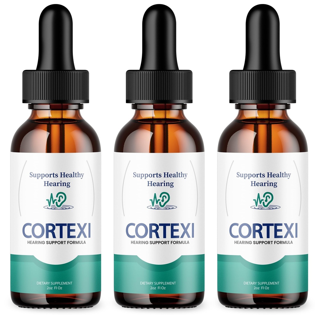 (3 Pack) Cortexi oordruppels - Officiële formule - Cortexi Tinnitus behandeling Cortexi gehoorsteun druppels, Cortexi voor het rinkelen in de oren, Cortexi supplement druppels maximale sterkte nieuw verbeterd (3 oz)