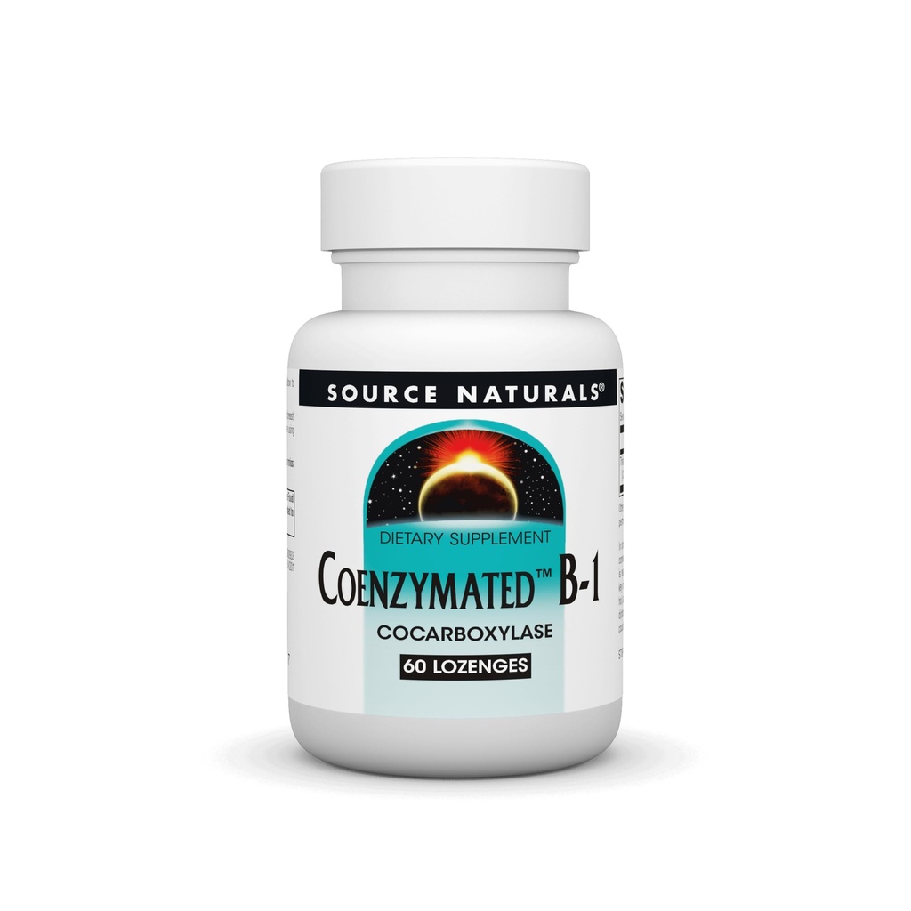 Bron Naturals Coenzymated B-1 25mg Fast Acting Thiamin Cocarboxylase Quick-Dissolve - 60 Lozen