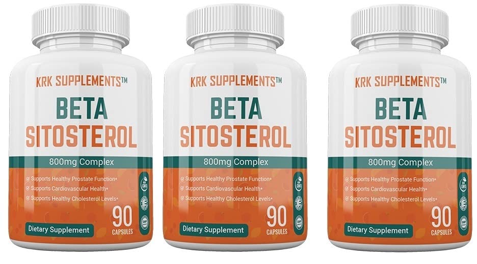 3 flessen Beta Sitosterol 800mg per portie 270 Total Capsules Prostaat Ondersteuning