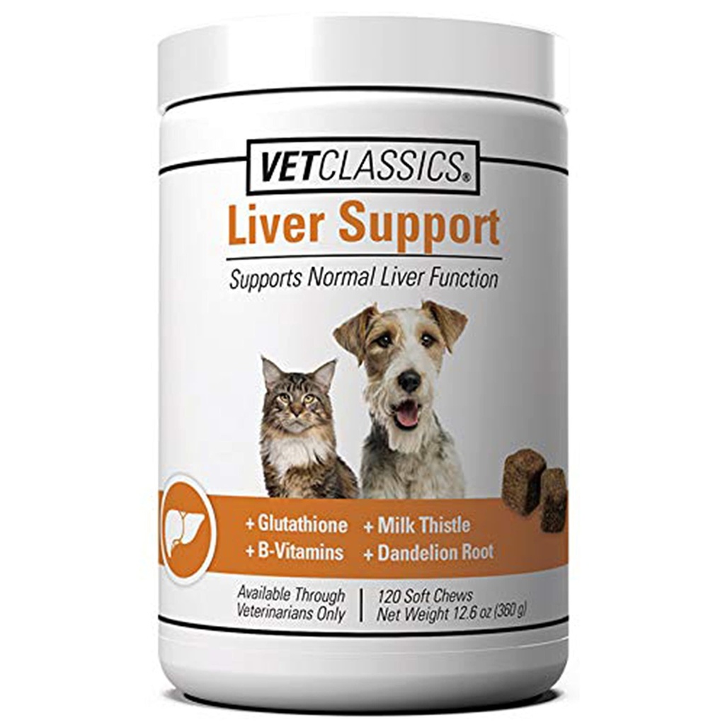 Vet Classics Lever Ondersteuning Huisdier Gezondheid Supplement voor honden, Katten 