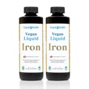 LIQUIDHEALTH Vegan Liquid Iron Supplement with SunActive & Ferrochel Fe - Natural Energy, Immuun System & Metabolic Support, Extender Mental Clarity, Prenatal/Postnatal - USA Made, Non-GMO (2 Pack)