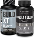Ge Jacked Factory Build-XT Daily Muscle Builder and Performance Enhancer (60 capsules) & Essentials Muscle Building Supplement for Strength and Growth (30 capsules)