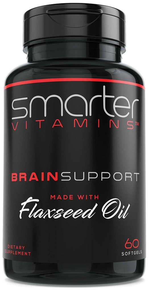 Slimmere hersenondersteuning Nootrope supplement, gemaakt met Alpha-GPC, L-tyrosine & acetyl L-Carnitine ALCAR, Vlaszaadolie, ALA DHA, 60 Softgel Energy Pillen