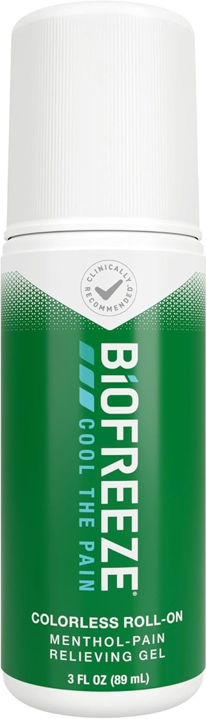 Biovries Roll on pain relief for Knie, Neck, Hip, Joint, Shoulder, & Simple Backache, Artritis Pain Reliever, Cooling Sore Muscle Relief, FSA in aanmerking komen, Menthol Gel 3 Fl Oz