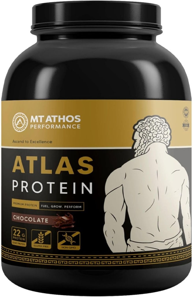 Atlas Chocolate Proteine Powder Get Milk Wei met Caseïne Proteïne 22 g Proteïne per Serveer 