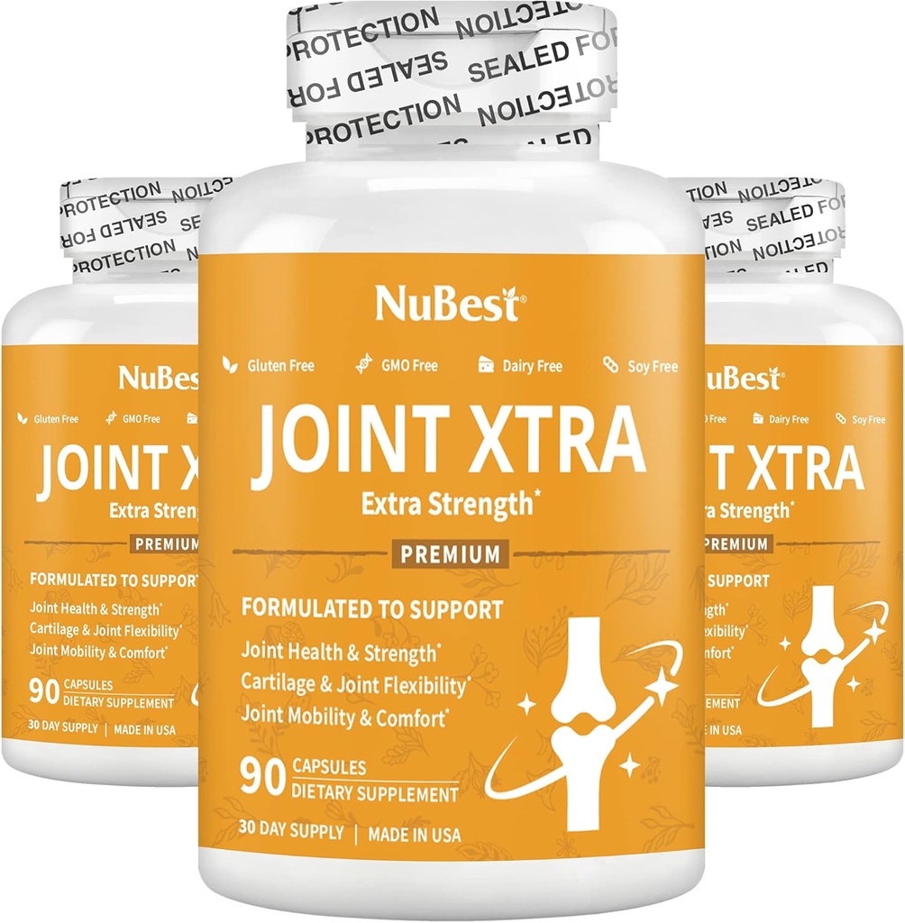 Joint Xtra Advanced Support Supplement - Joint Strength Formula with Glucosamine, Chondroitin, Turmeric, MSM & Boswellia for Joint & Cartilage Health, Flexibiliteit, Mobiliteit & Comfort (pack of 3)