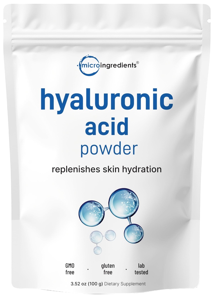 Micro Ingrediënten Hyaluronzuur Serumpoeder, 100 Gram 