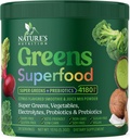 Greens Powder Superfood - Premium Organic Super Greens Juice Powder - Verpakt met Probiotica, Tarwegras, Enzymen, Spirulina, Chlorella voor Digestieve & Gut Health, Smoothie Drink Mix - 28 porties