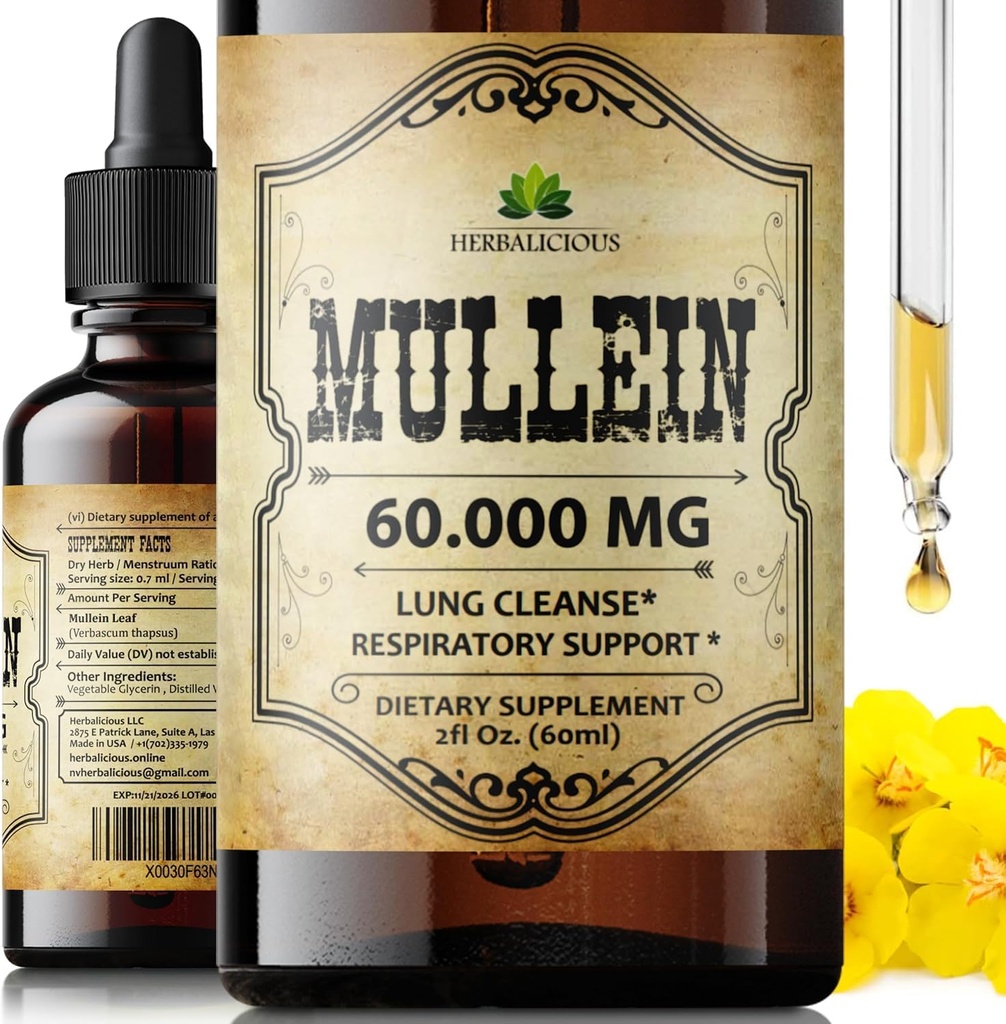 KRUIDENDE Mulleindruppels voor Lungs 