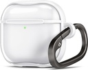 Spigen Ultra Hybride Ontworpen AirPods 4 Case (2024) Anti-Yellowing Clear Cover met Carabiner Key Chain - Jet White