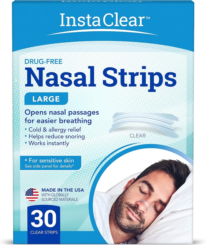 Neus ademhalen Strips, Clear Large 30 ct 