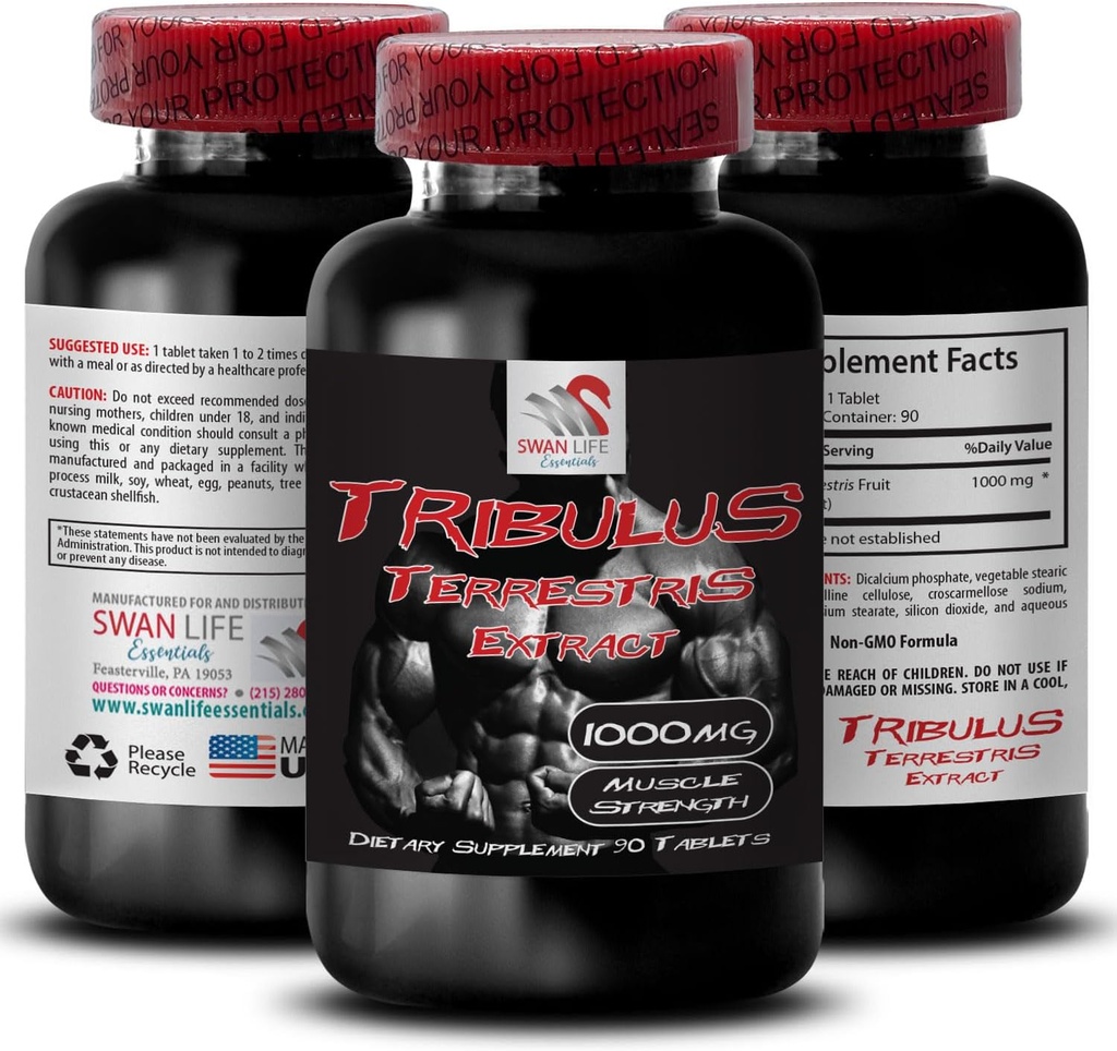 Natural Stamina Boost - TRIBULUS TERRESTRIS Extract - Strength & Activity Support, Energy Optimization Formula, Plant-Based Power, Body Performance Blend, Active Recovery, Energy Flow 1Bot 90Tabs