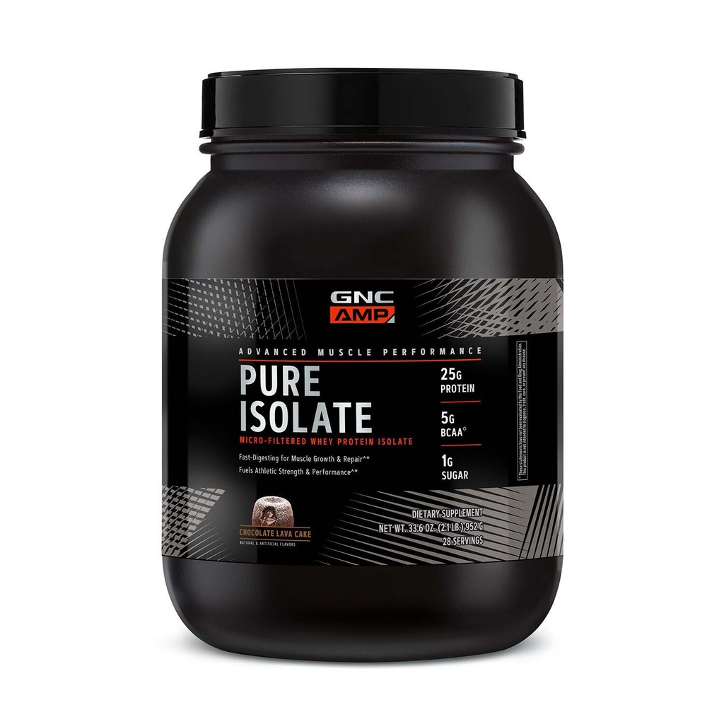GNC AMP Pure Isolaat Proteïne - Chocolade Lava Cake (28 Servers)