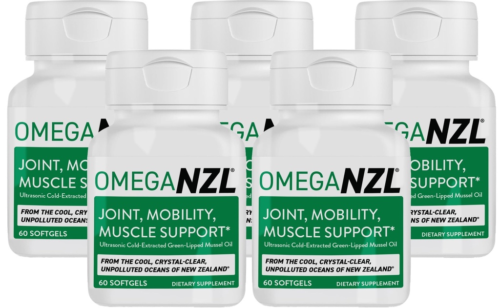 Original Omega-3 Joint Support Supplement, Best Natural Muscle Relief, Green-Lipped Mussel Oil, 300 Softgels, No Fishy Aftersmaak