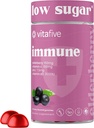 vitafive Vlierbessen Gummies - Low Sugar Immune Ondersteuning voor volwassenen - met vitamine C en zink citraat - Vegan, Allergen Free (50 Ct)