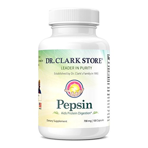 Dr. Clark Pepsin Supplement, 700 mg, 100 Gelatine Capsules
