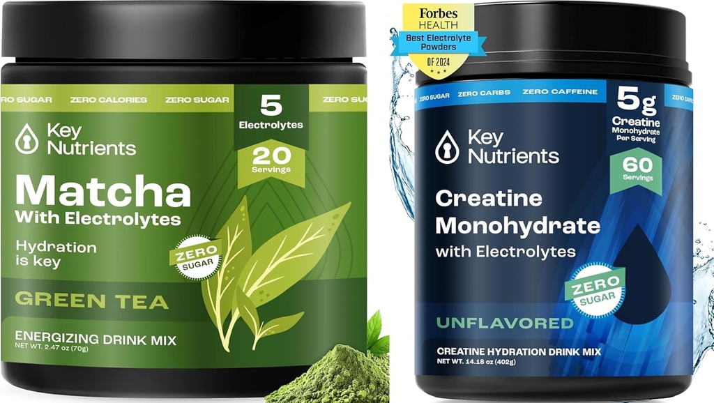 KEY NUTRIËNTEN Matcha Powder & Createine Monohydraat Bundle 