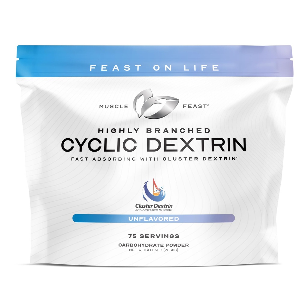 Spierfeest hoog vertakte Cyclus Dextrine Premium Pre-workout of post-workout supplement, ongearomatiseerd, 5lbs