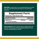 Nature's Bounty Vitamine B12, Ondersteunt Energie Metabolisme en Zenuwstelsel Gezondheid, 500mcg, 100 Quick Solution Tablets (Pack of 2)