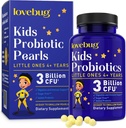 LOVEBUG Probiotica voor kinderen - Kids Probiotische Kauwtabletten met prebiotica voor leeftijd 4+, Dagelijkse Kinderen . Gut Health, Constipatie, Digestief & Immune Ondersteuning Supplement, Suikervrije, 60 Zachte Parels