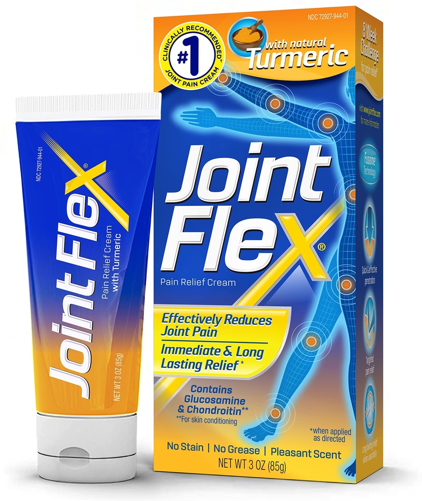 GEMEENSCHAPPELIJKFLEX pijnbestrijding Cream met Kurkuma, Artritis pijnverlichting, Joint Pain Relief, 3 Ounce Tube