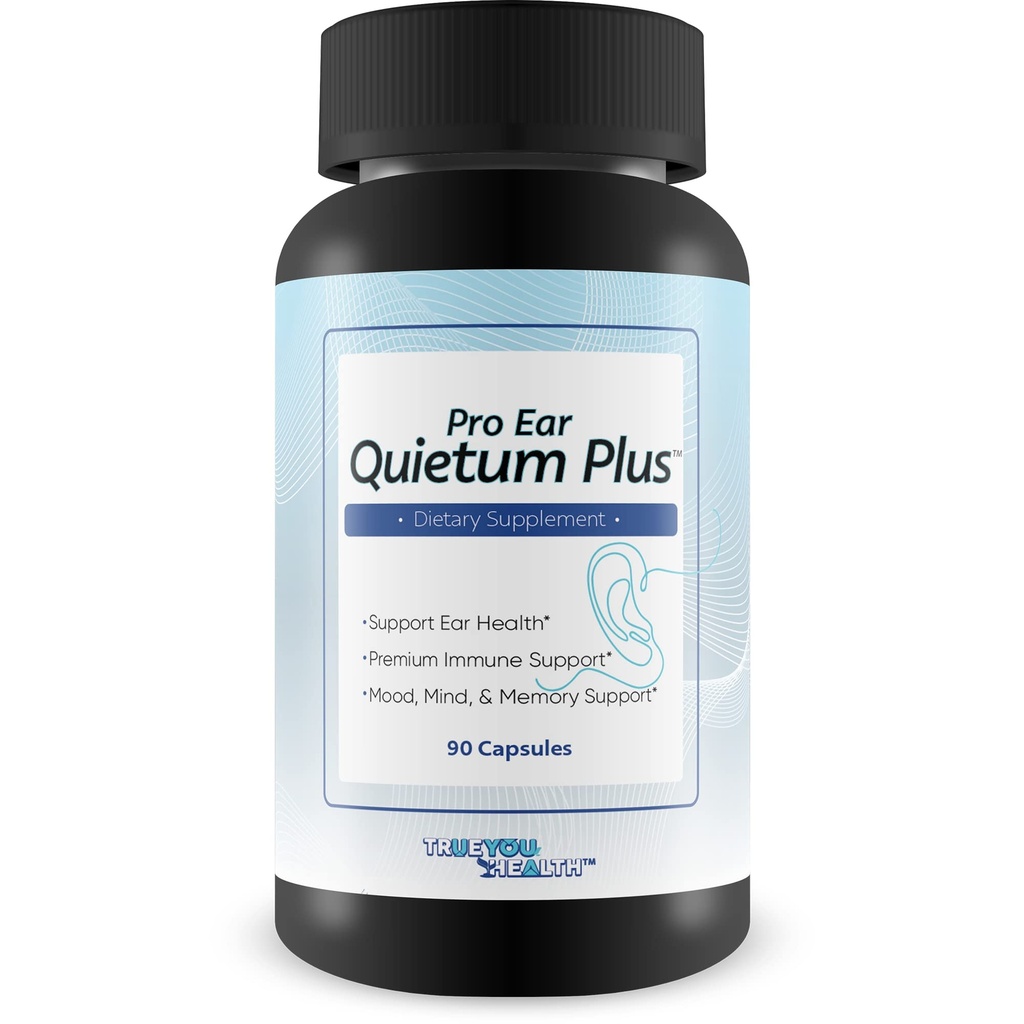 Pro Ear Quietum Plus - Natural Ear Support Supplement ter bevordering van het gezondheidsauditorsysteem - Hulp binnenoor en gezondheid van het middenoor - Ondersteuning verminderd oorring en buzzing - Gezond gehoor bevorderen