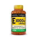 MASON NATUURLIJKE Vitamine E 450 mg (1.000 IE) - Antioxidant en essentiële voedingsstoffen, gezond immuunsysteem, huid en ogen, lichaamssupplement, 50 Softgels