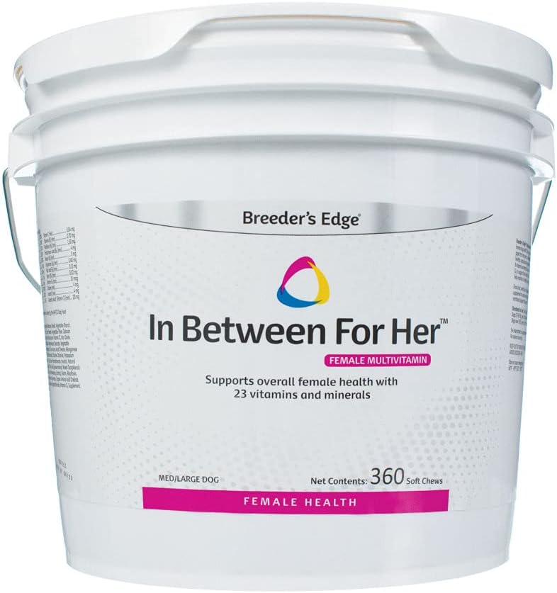 La multivitamine quotidienne pour les chiens reproducteurs et les chats, comble les lacunes nutritionnelles et soutient les mères entre les races, 360 ct Chien moyen et grand