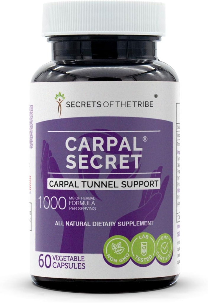 Geheimen van de Stam - Carpal Secret, Carpal Tunnel Support, Herbal Supplement Blend (60 capsules)