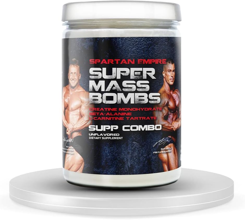 PrometheuzHealth Super Mass Bombs Workout Muscle Builder met Creatine, Beta-Alanine, L Carnitine Tartrate - Dagelijkse spieropbouw & Recovery Supplement 