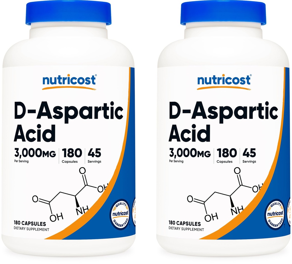 Nutricost D-Aspartic Acid Capsules (180 capsules) (2 flessen)