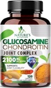 Glucosamine Chondritin MSM 2100mg Complexe - Supplément de soutien pour la mobilité et le confort conjoints pour les hommes et les femmes avec Turmeric & Boswellia, Suppléments de glucosamine Triple Strength - 120 Capsules