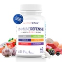 Maximum Slim Krachtige 6-in-1 Immuun Ondersteuning Supplement met Zink, Vitamine C, Vlierbes, Vitamine D, Echinacea, & Knoflook, 60 Tellen