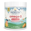 Nordic Naturals Nordic Omega-3 Gummies, Tangerine - 120 Gummies - 82 mg Total Omega-3 avec EPA & DHA - Non-OGM - 60 portions