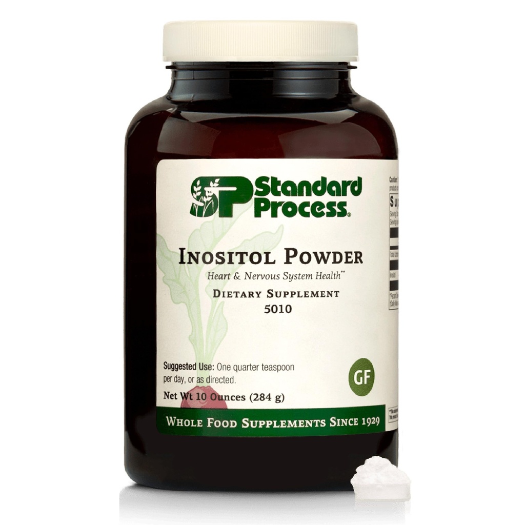 Standard Process Inositol Powder - Dagelijks Hartsupplement voor Cardiovasculaire en Zenuwstelselondersteuning - Glutenvrij, niet-zacht en niet-zacht - 10 Ounces (405 porties)