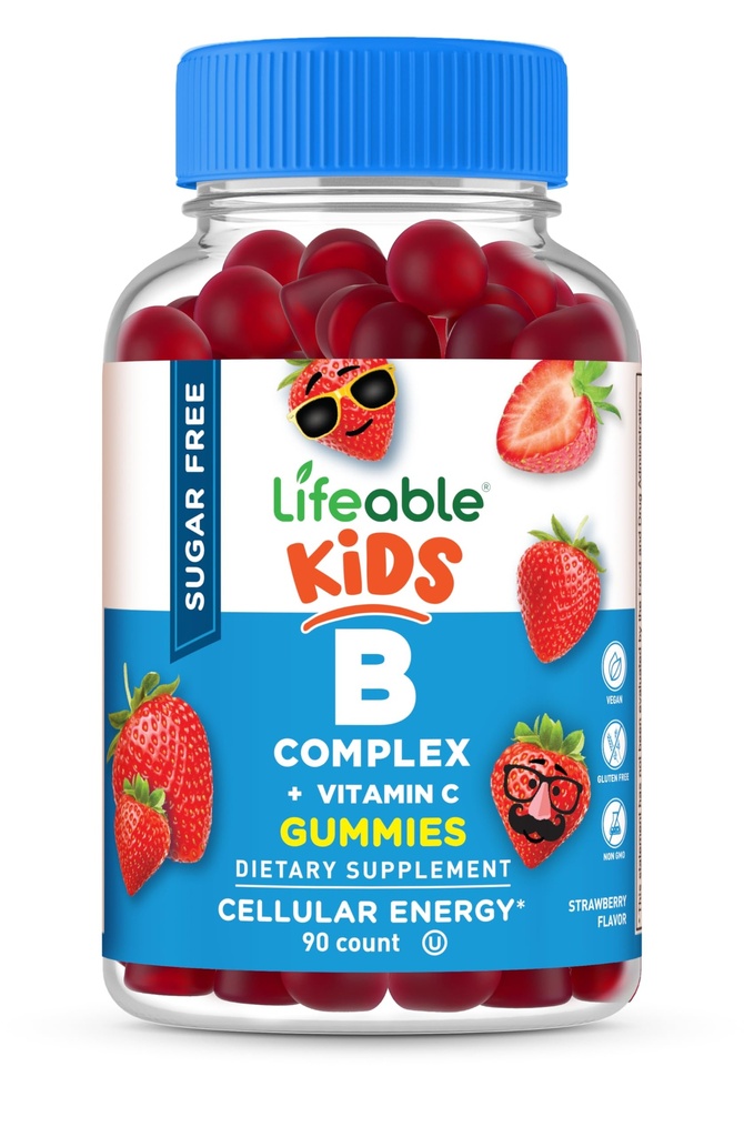 Lifeable Sugar Free Vitamin B Complex voor kinderen B-complex met vitamine C Groot Proeverij VIT B Complex Vitaminen 