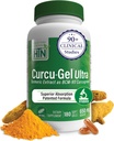 Health Thru Nutrition Curcu-Gel 650mg BCM-95® CurcuGreen Turmeric Curcumin | High Absorption | Healthy Inflammation Response | Clinically Studied | 3rd Party Tested | Non-GMO (Pack of 180)